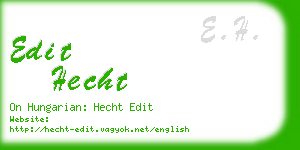 edit hecht business card